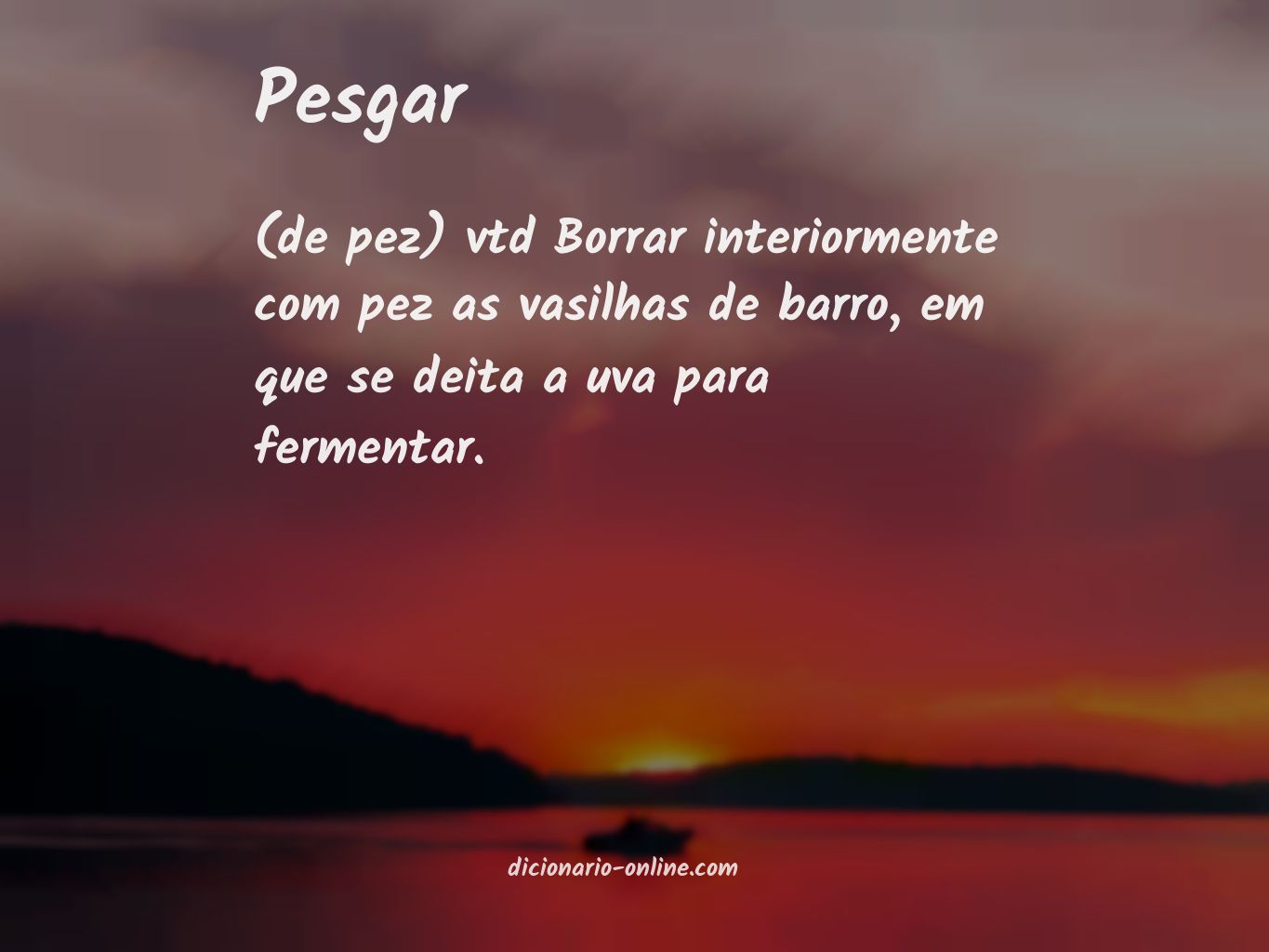 Significado de pesgar