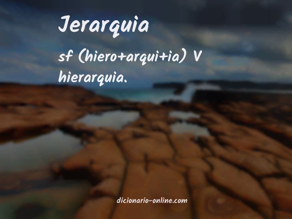 Significado de jerarquia