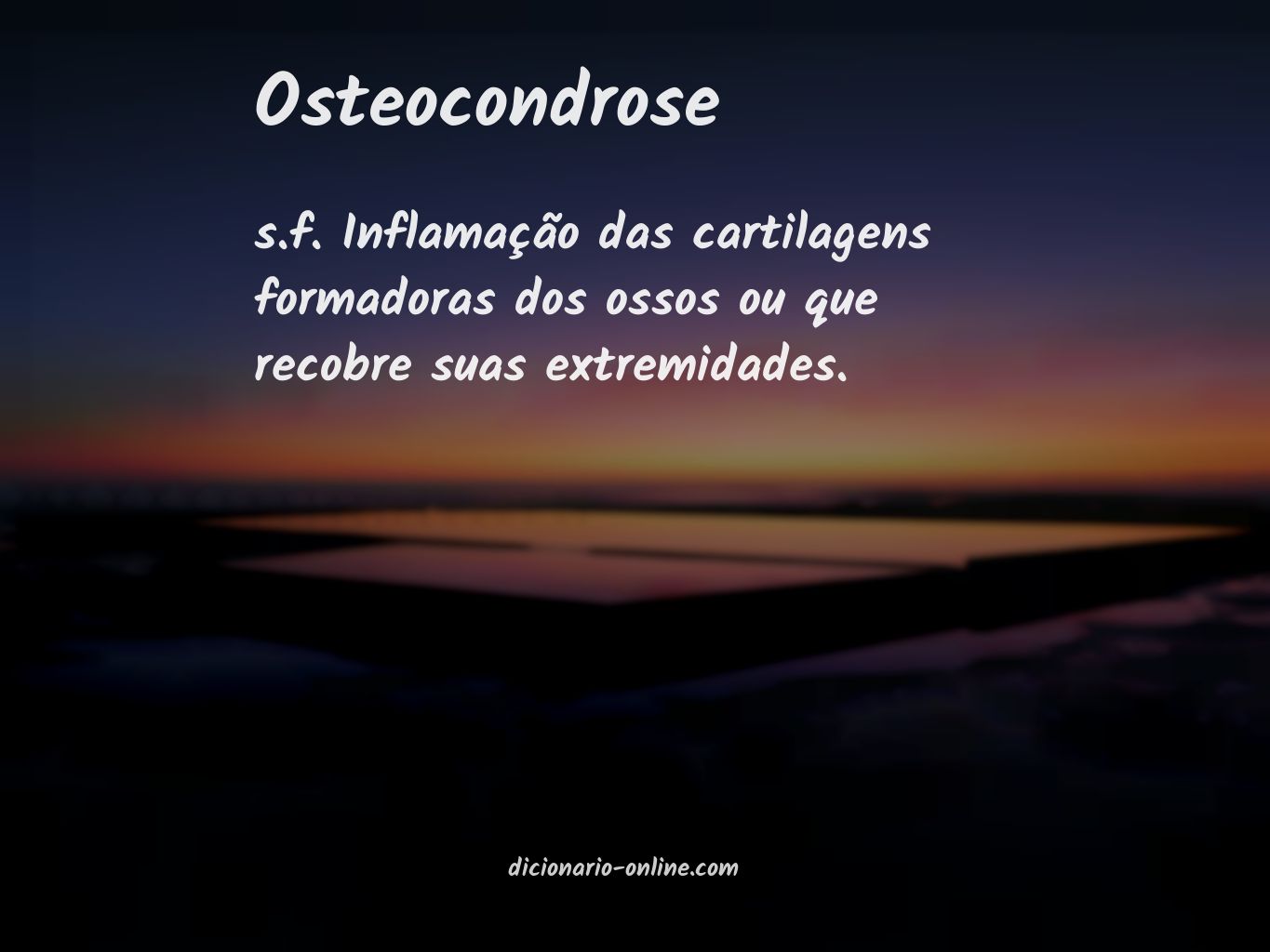 Significado de osteocondrose