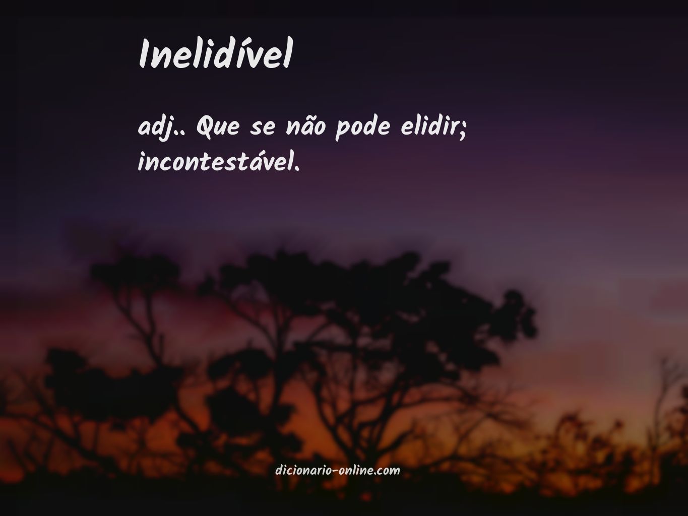 Significado de inelidível