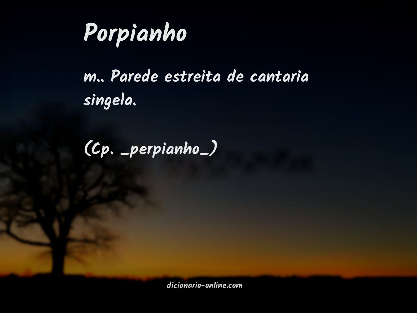 Significado de porpianho