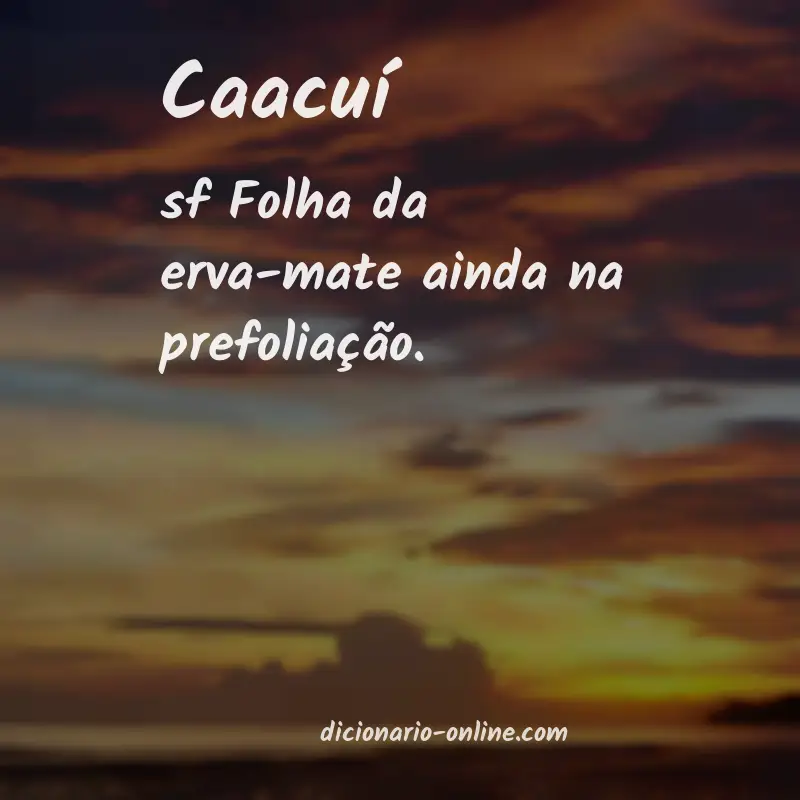 Significado de caacuí
