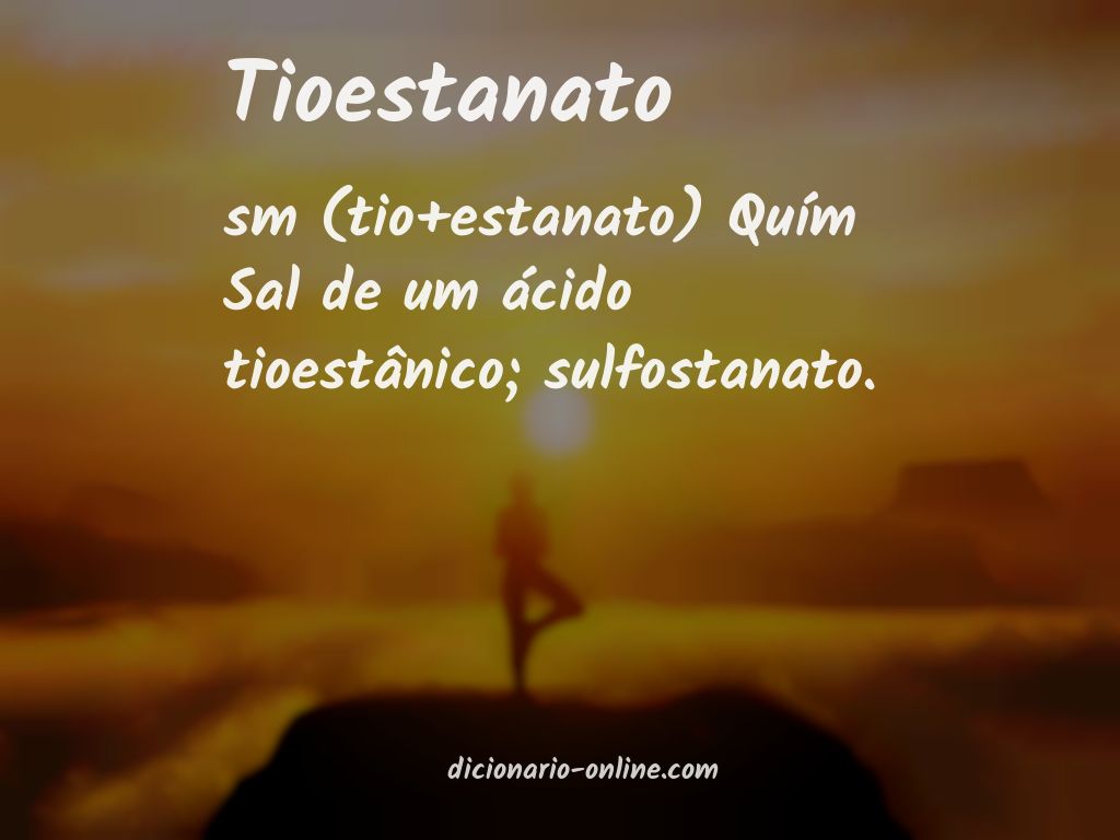 Significado de tioestanato