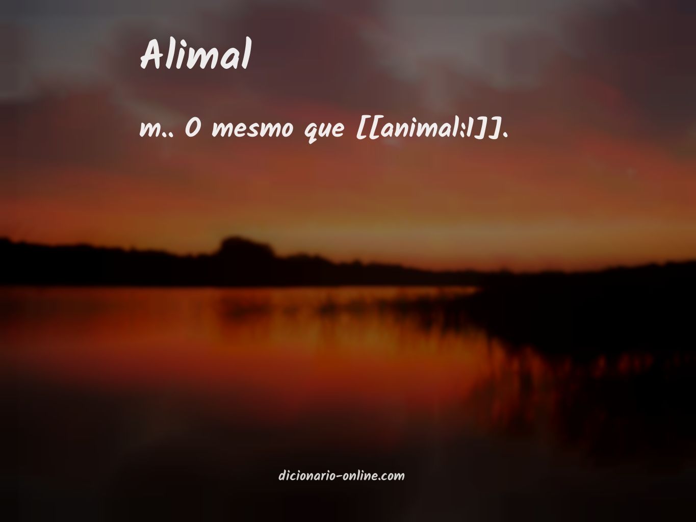 Significado de alimal