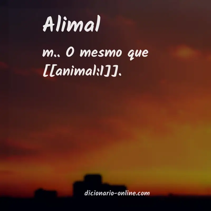 Significado de alimal