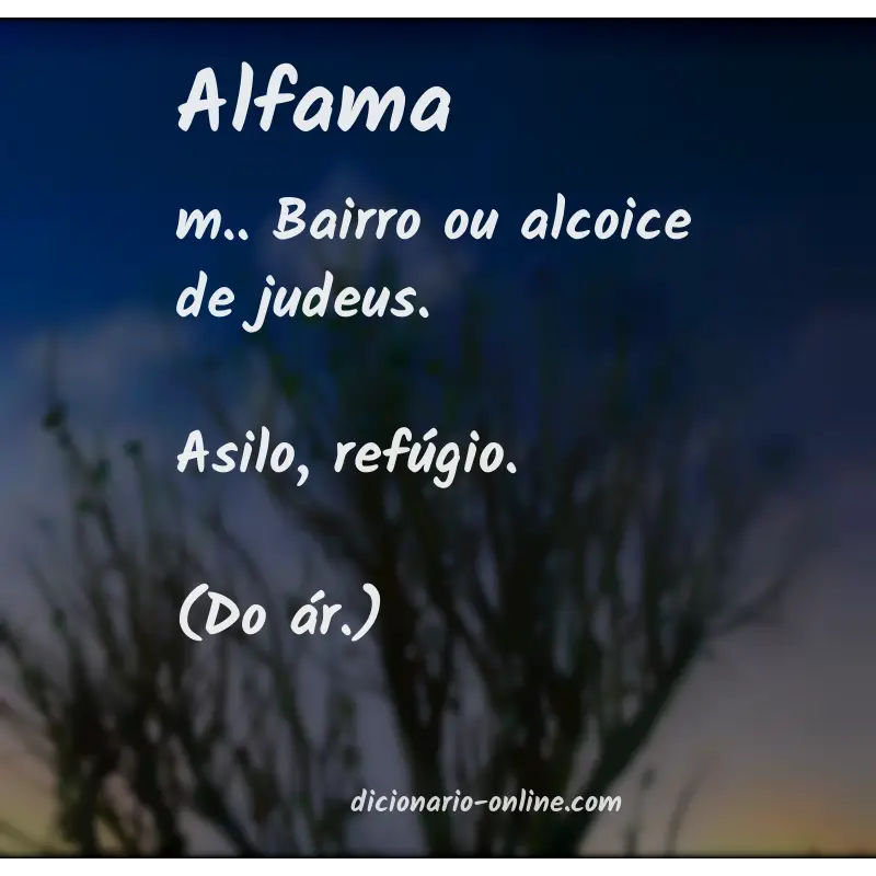 Significado de alfama