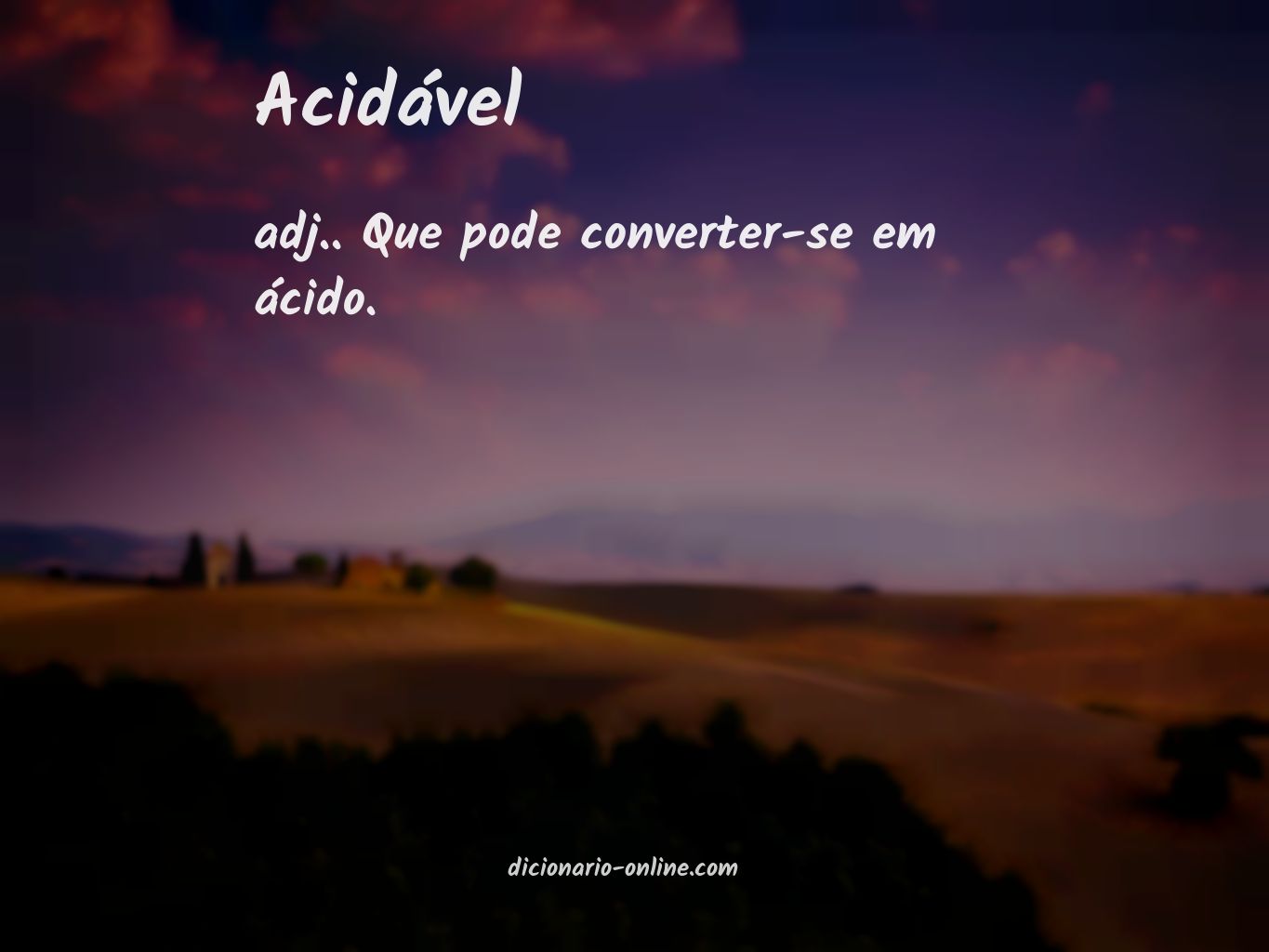 Significado de acidável