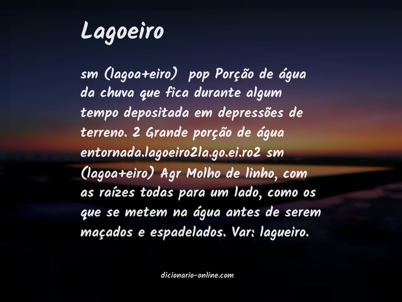 Significado de lagoeiro