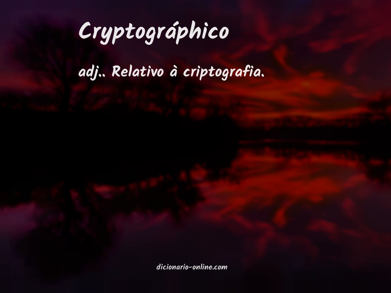 Significado de cryptográphico