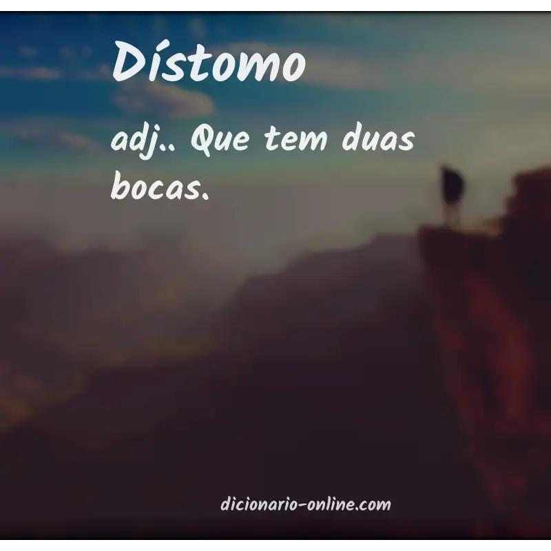 Significado de dístomo