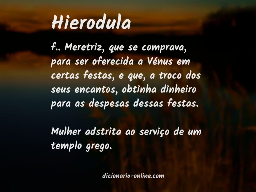 Significado de hierodula