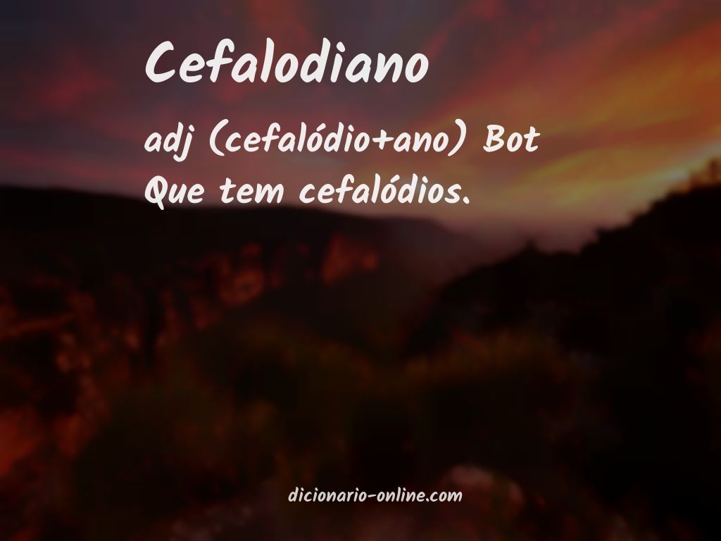 Significado de cefalodiano