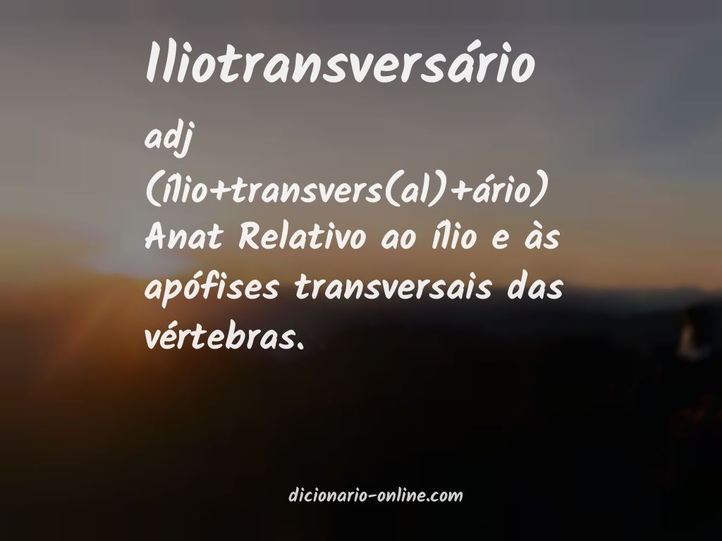 Significado de iliotransversário