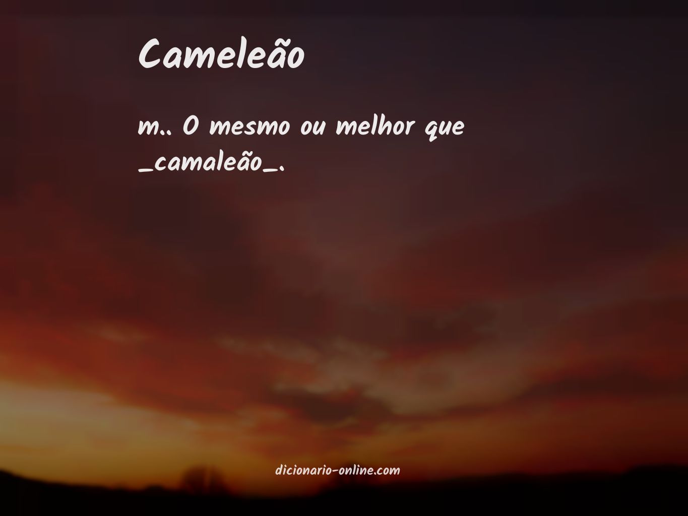 Significado de cameleão