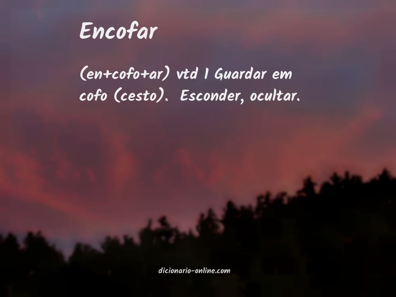 Significado de encofar