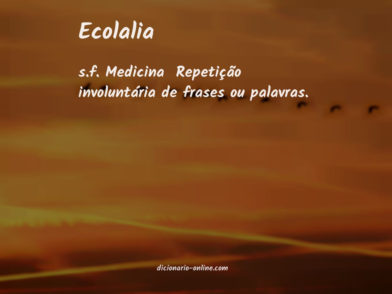 Significado de ecolalia