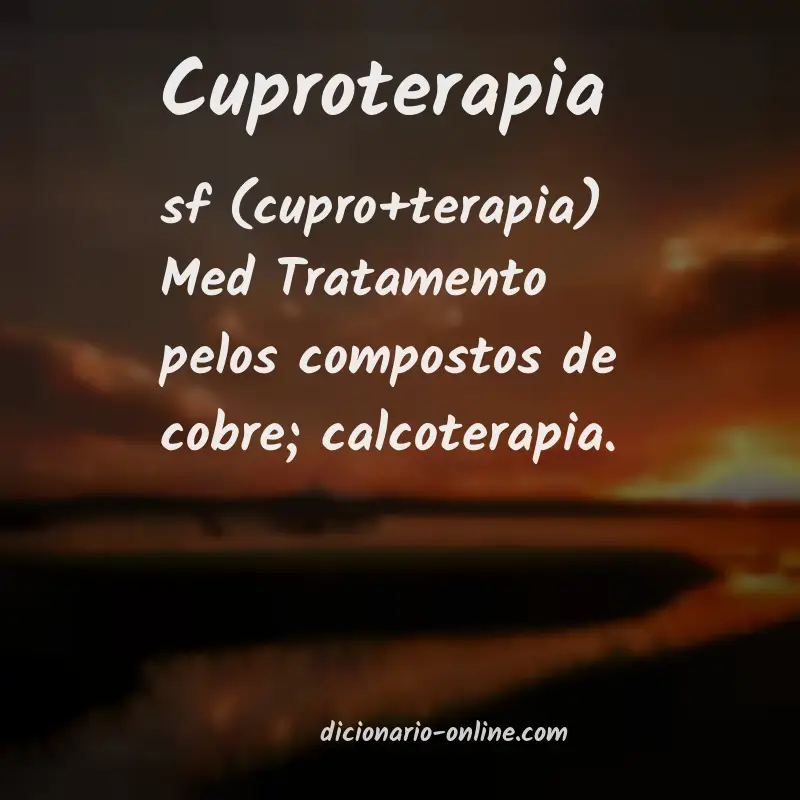 Significado de cuproterapia