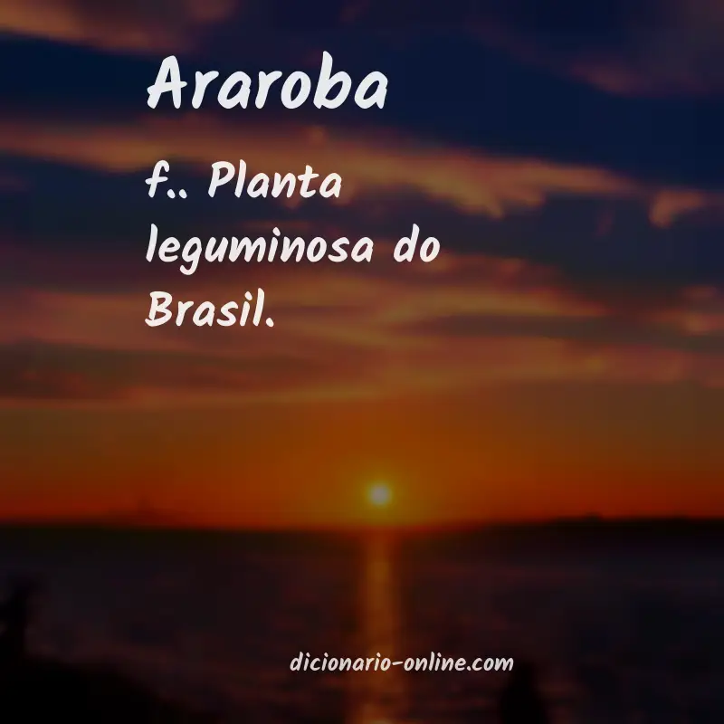Significado de araroba