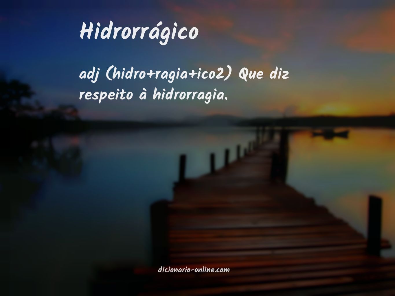 Significado de hidrorrágico