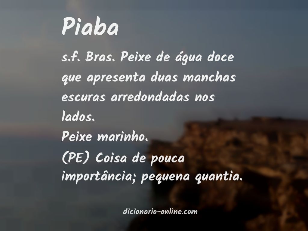 Significado de piaba