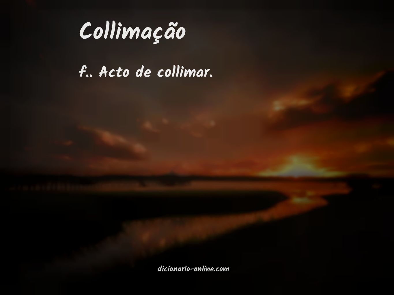 Significado de collimação