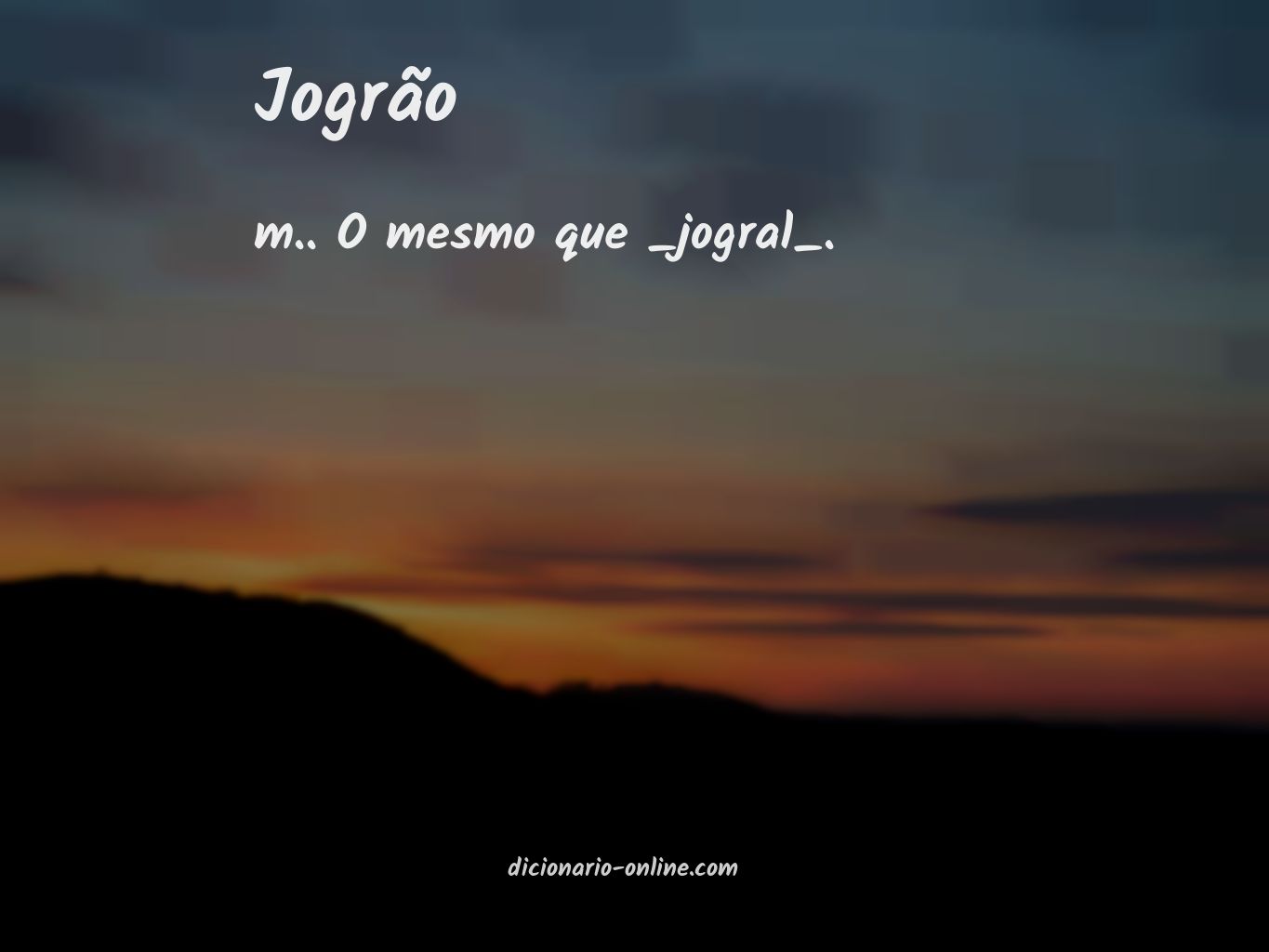 Significado de jogrão