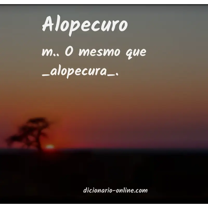 Significado de alopecuro
