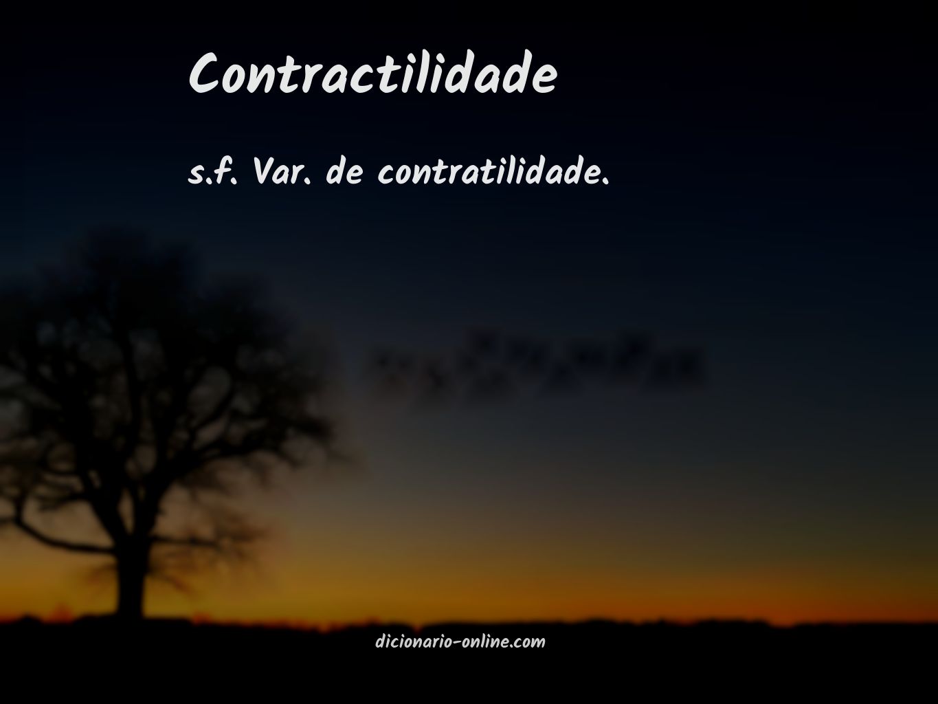 Significado de contractilidade