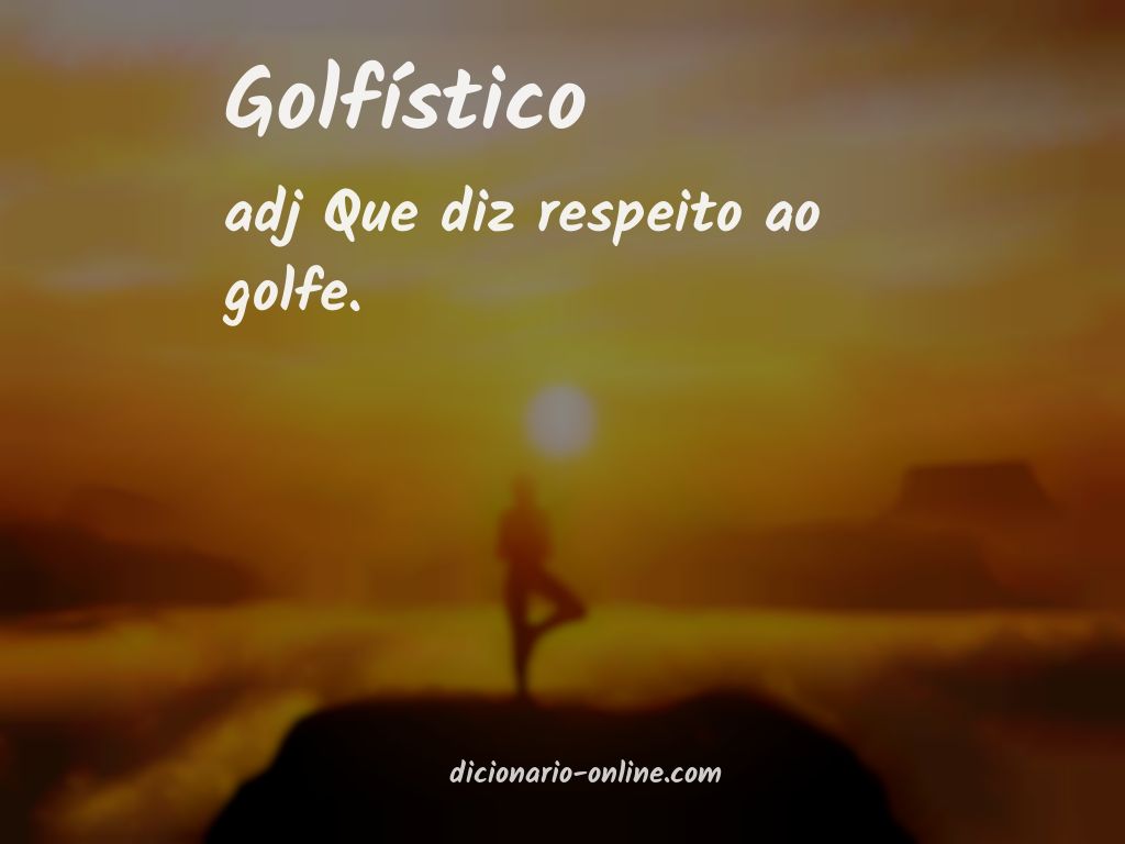 Significado de golfístico