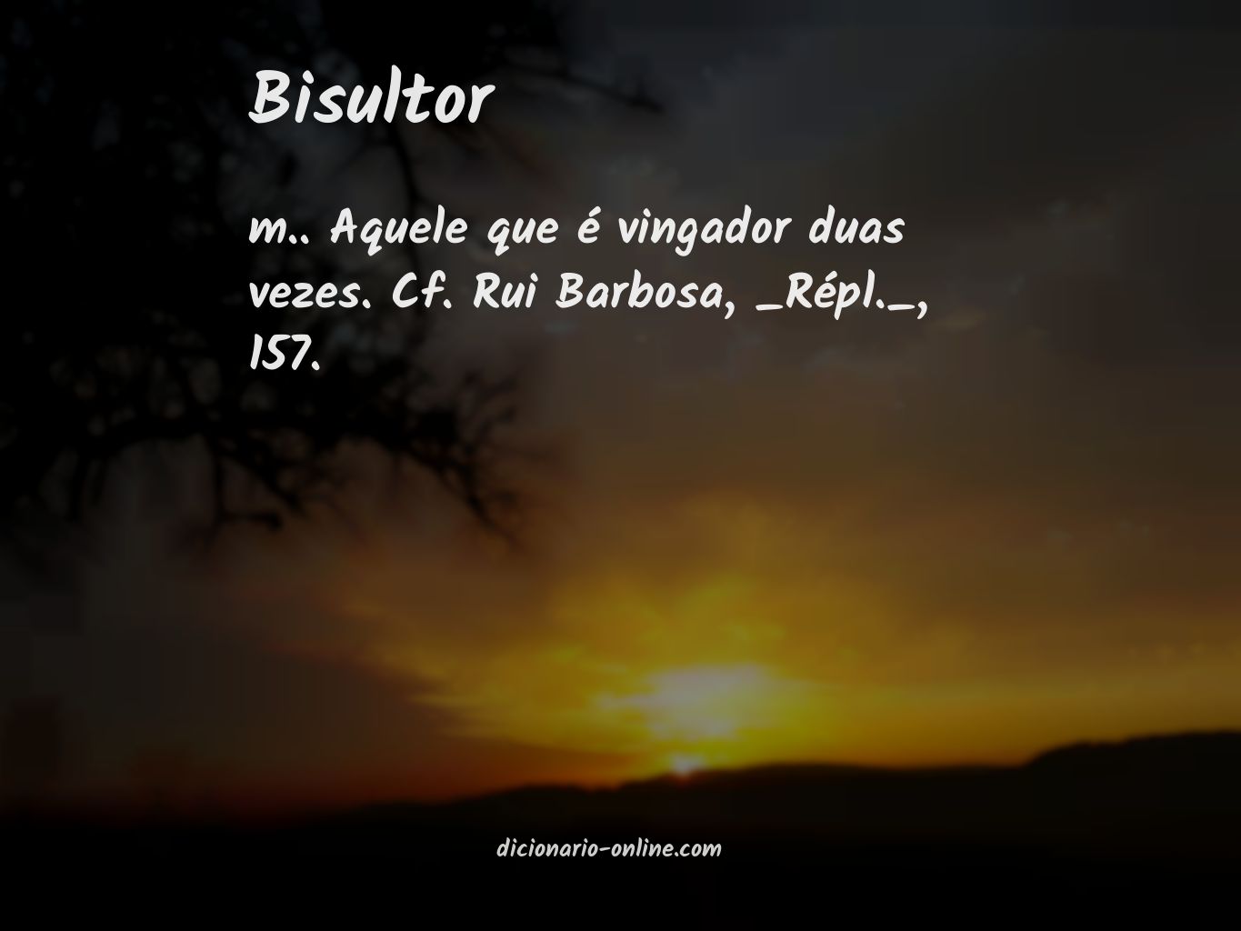 Significado de bisultor