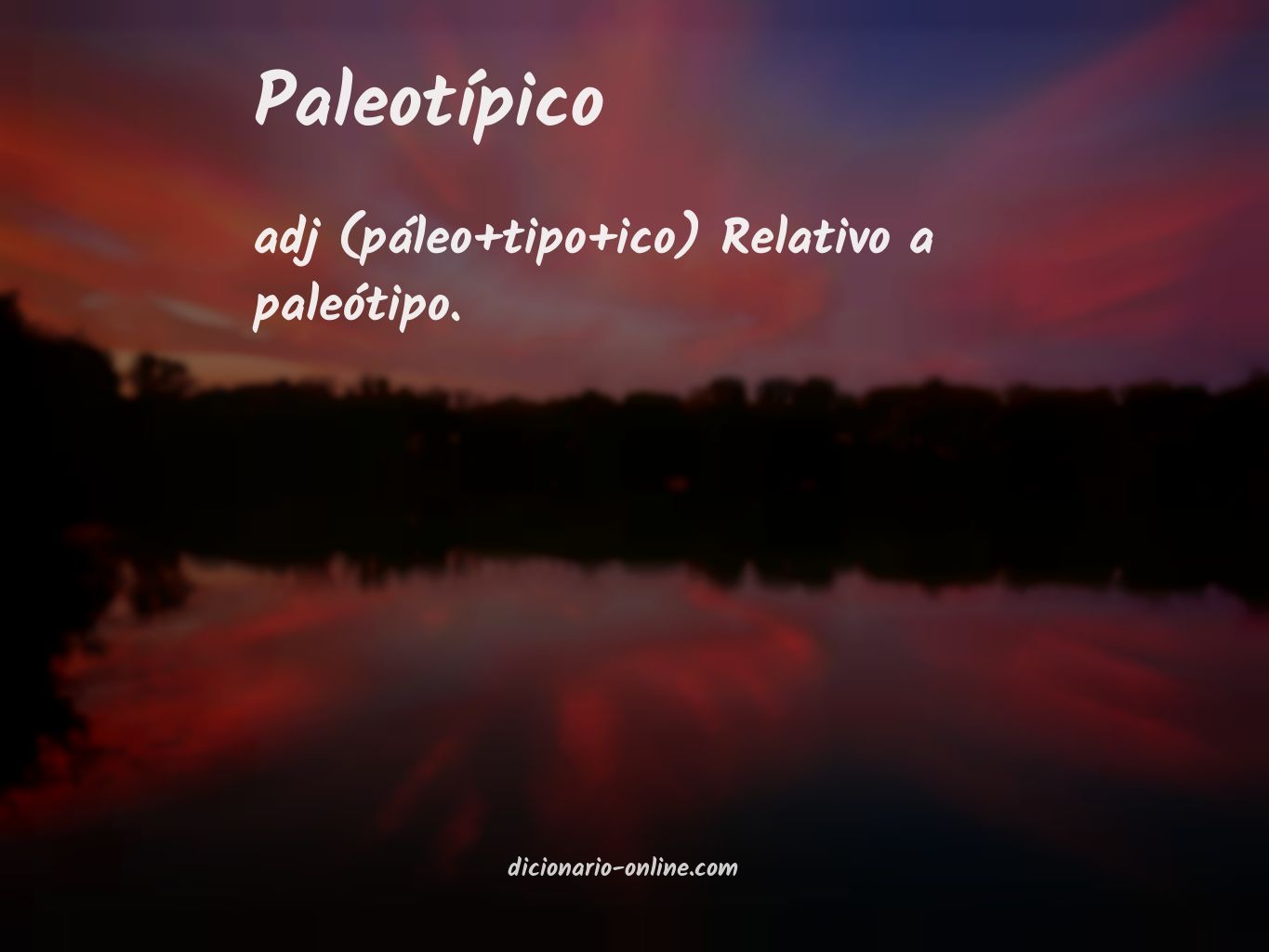 Significado de paleotípico