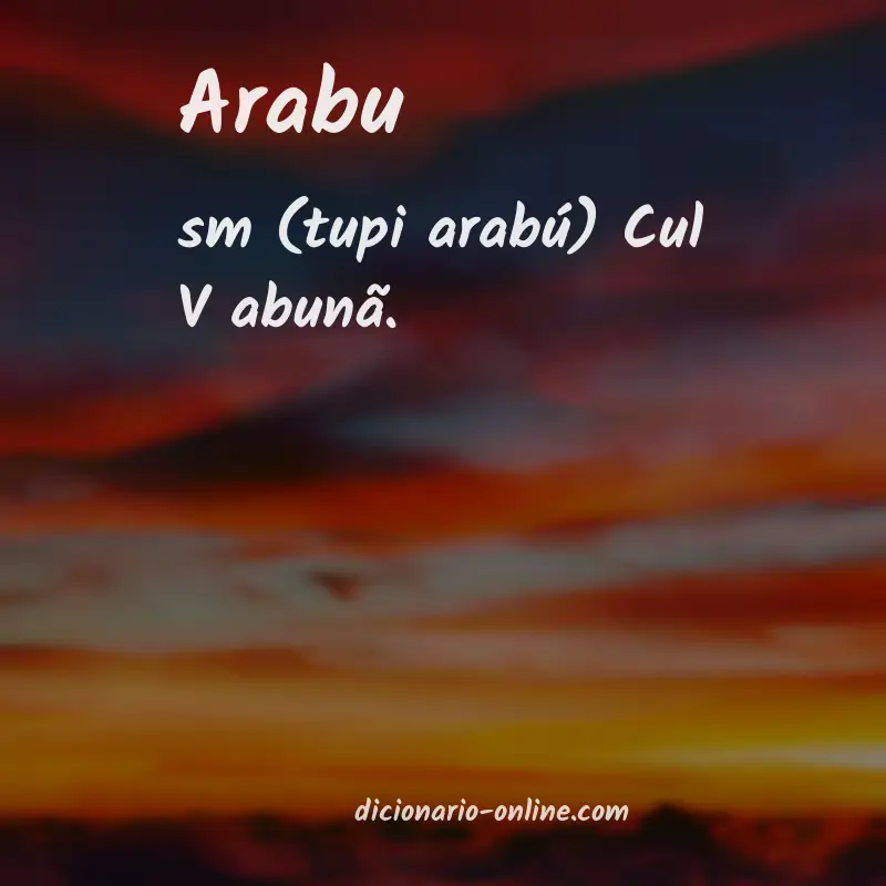 Significado de arabu