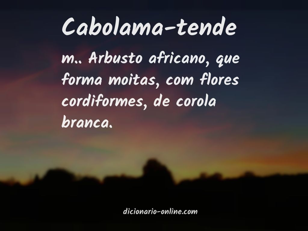 Significado de cabolama-tende