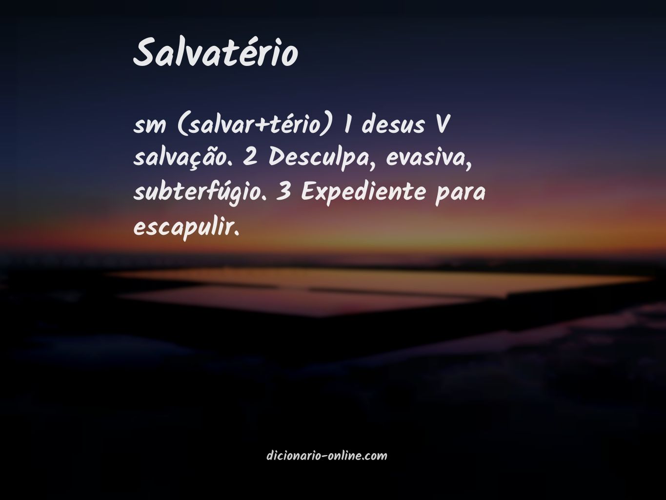 Significado de salvatério