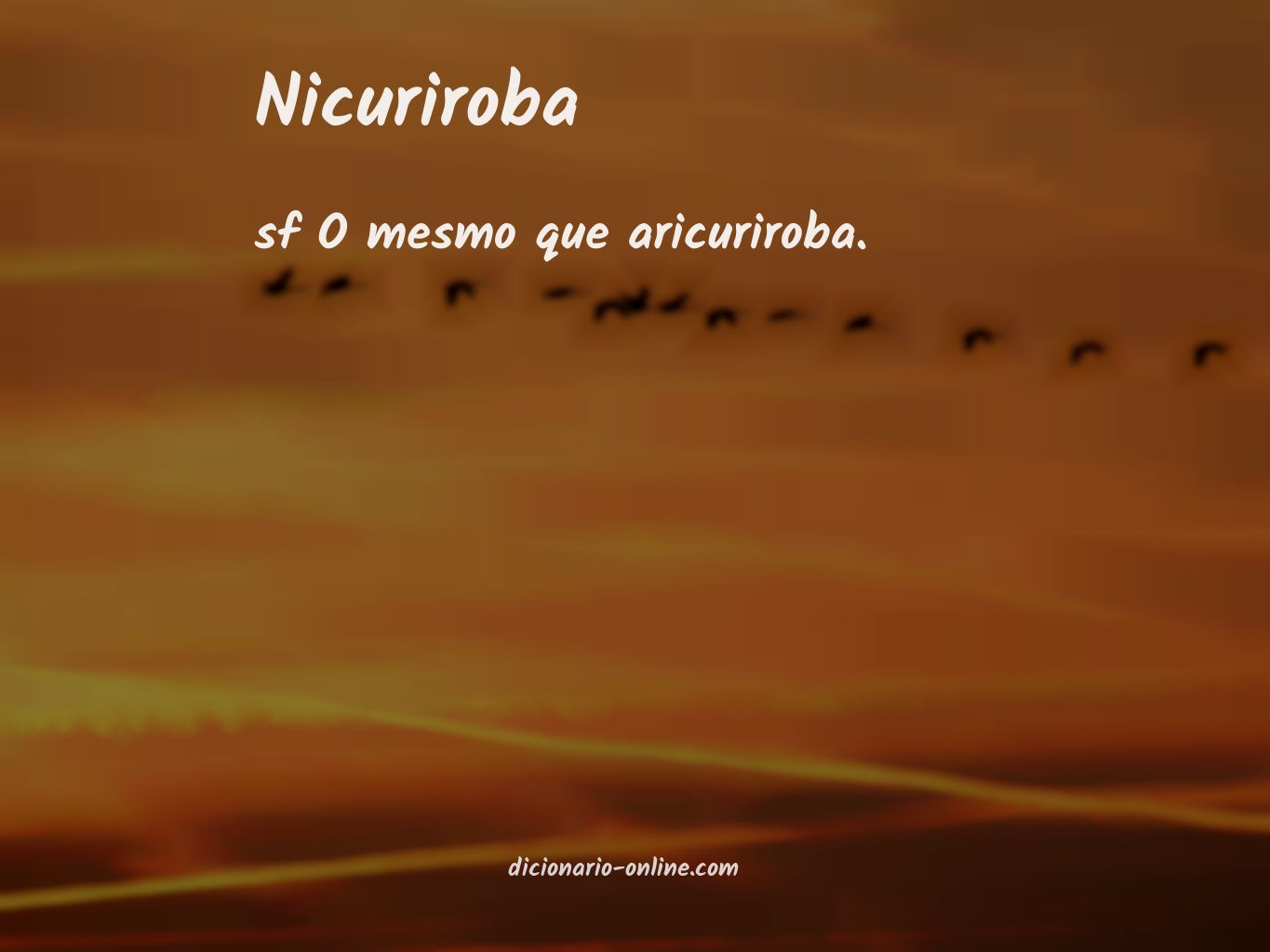 Significado de nicuriroba