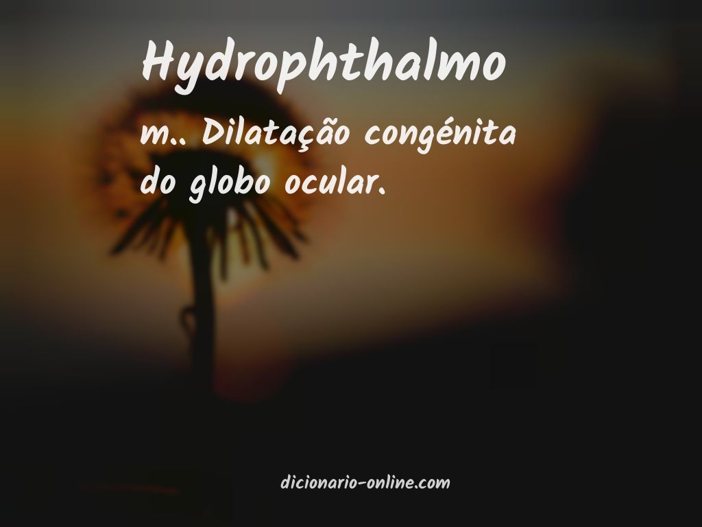 Significado de hydrophthalmo