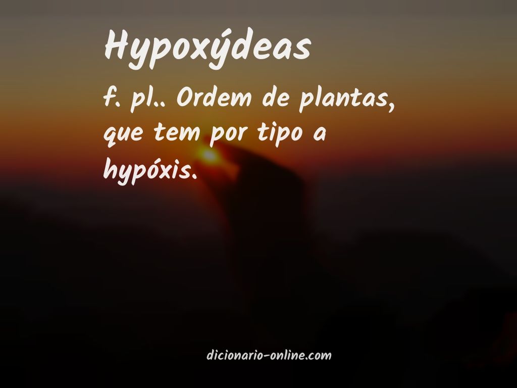 Significado de hypoxýdeas