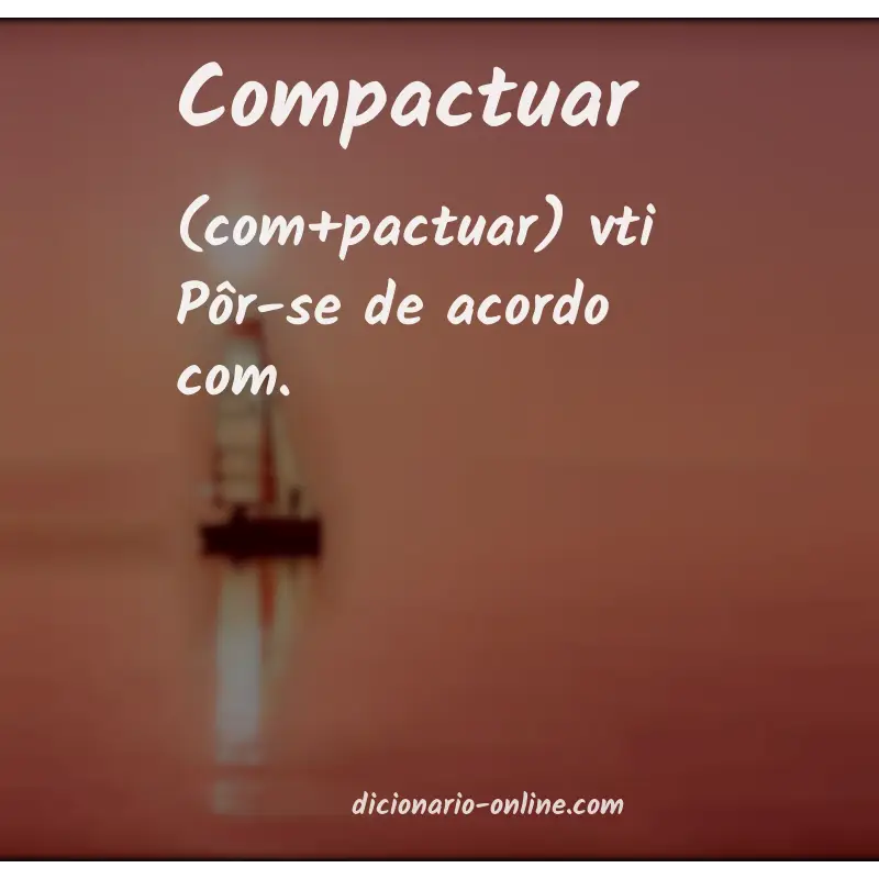 Significado de compactuar