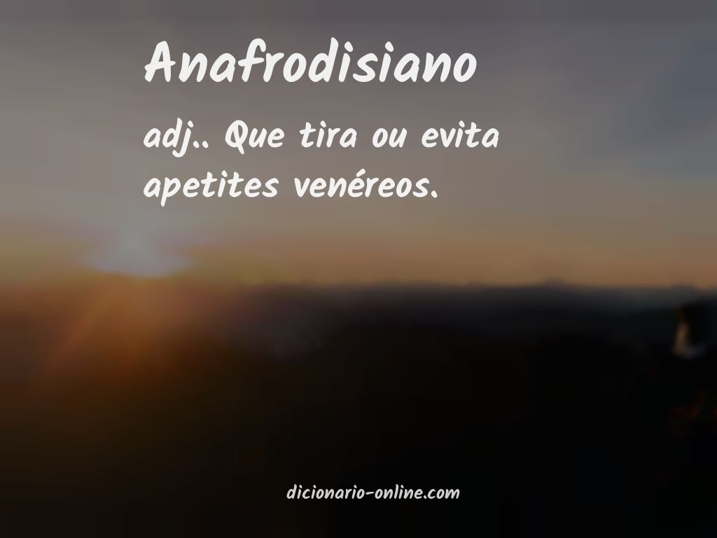 Significado de anafrodisiano