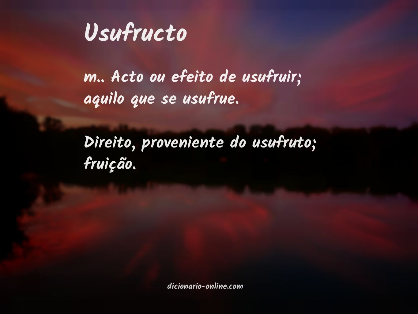 Significado de usufructo