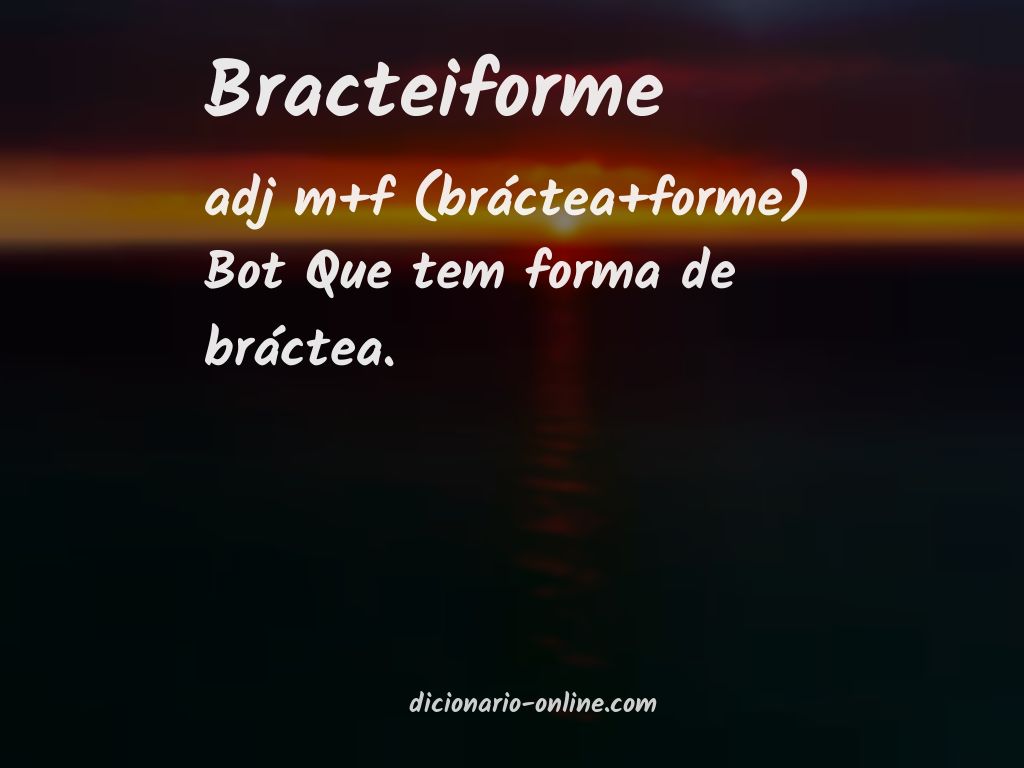 Significado de bracteiforme