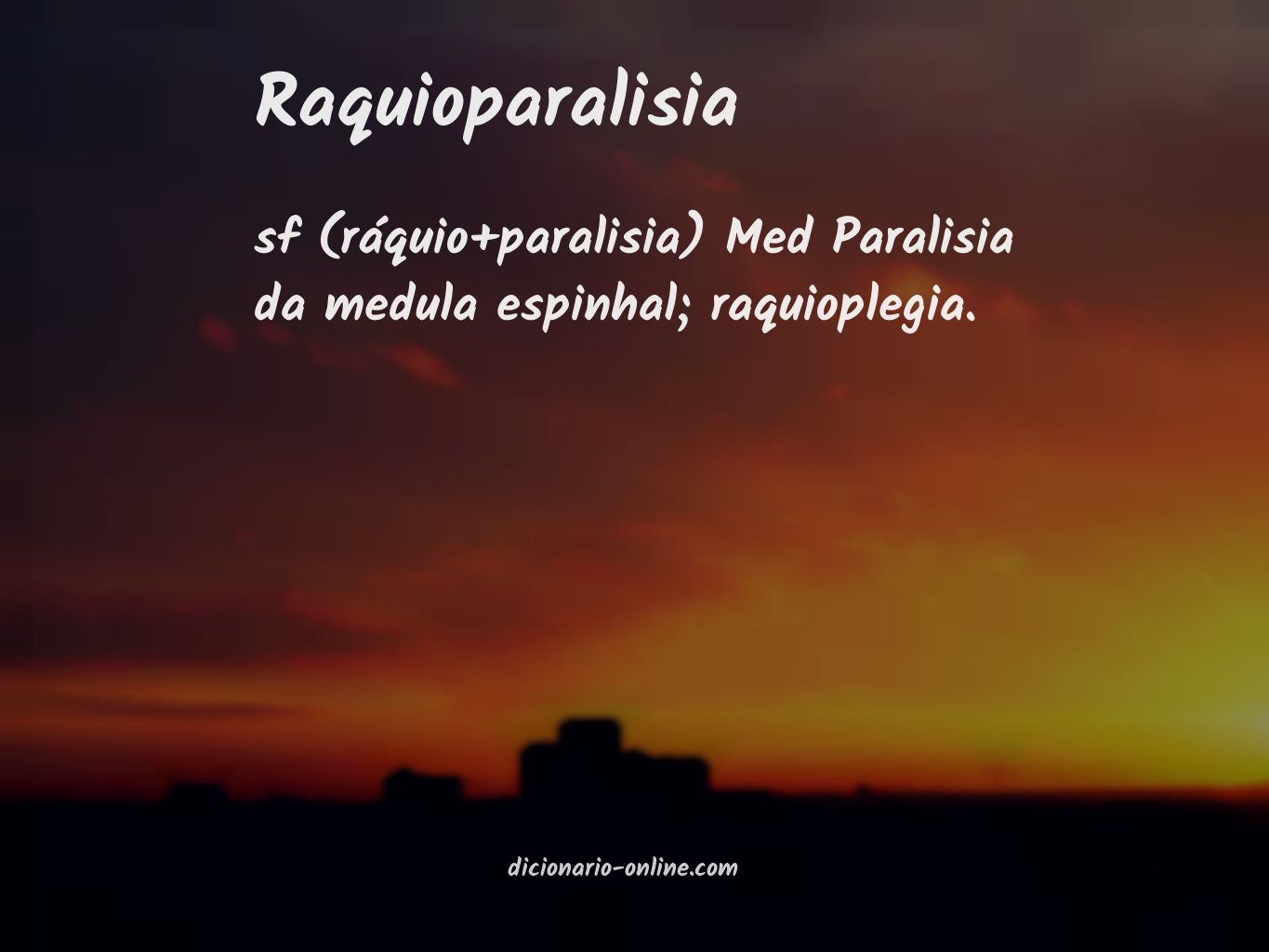 Significado de raquioparalisia