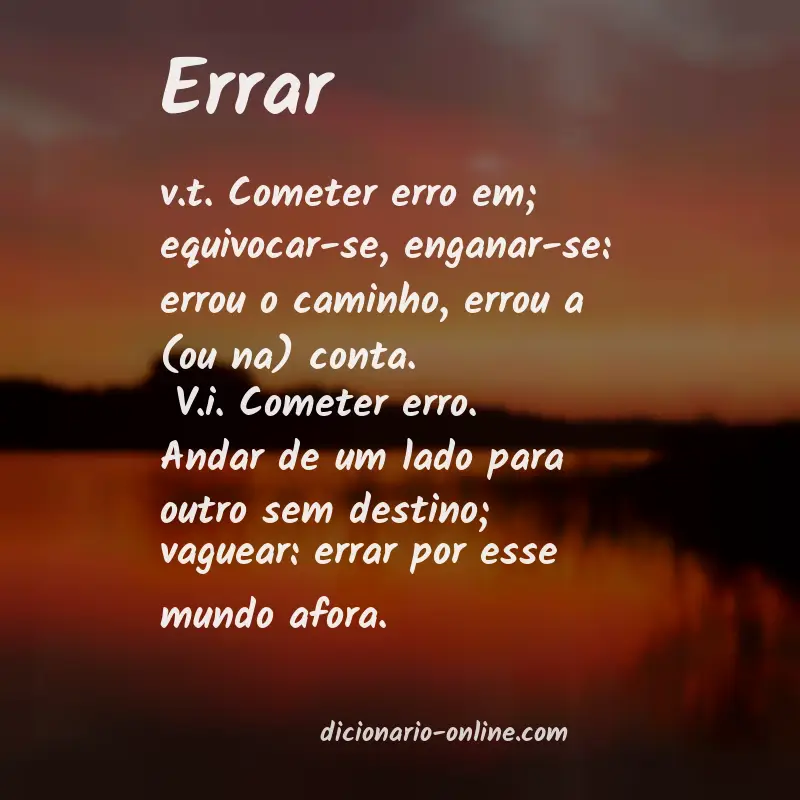 Significado de errar