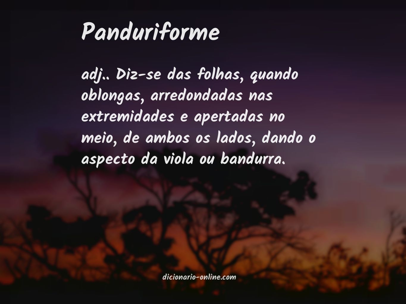 Significado de panduriforme