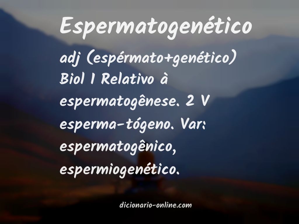 Significado de espermatogenético