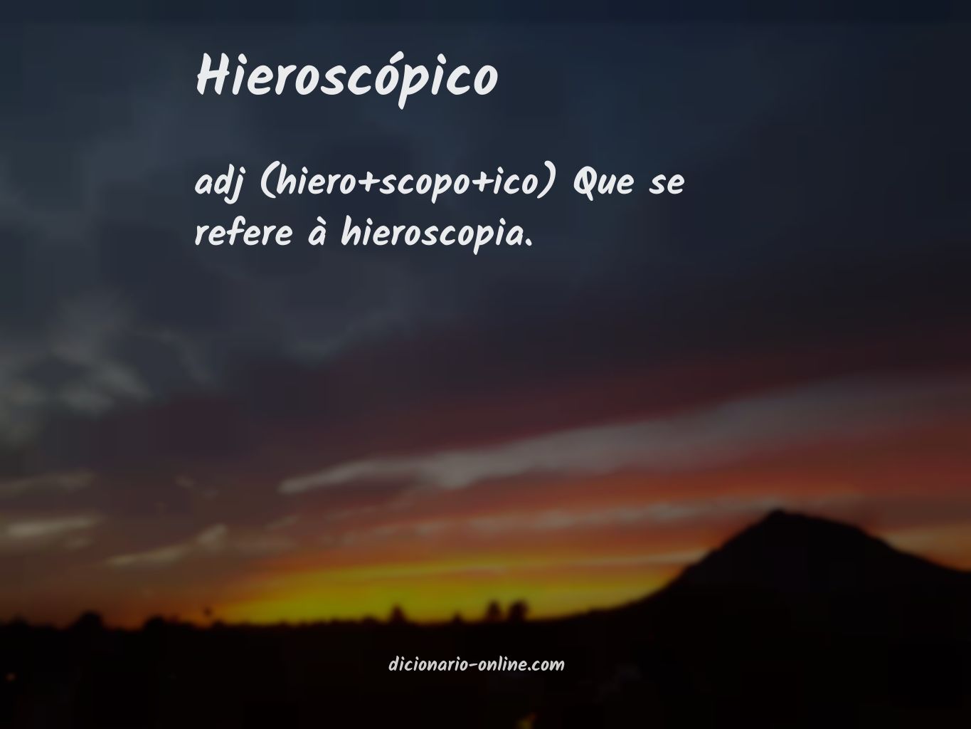 Significado de hieroscópico