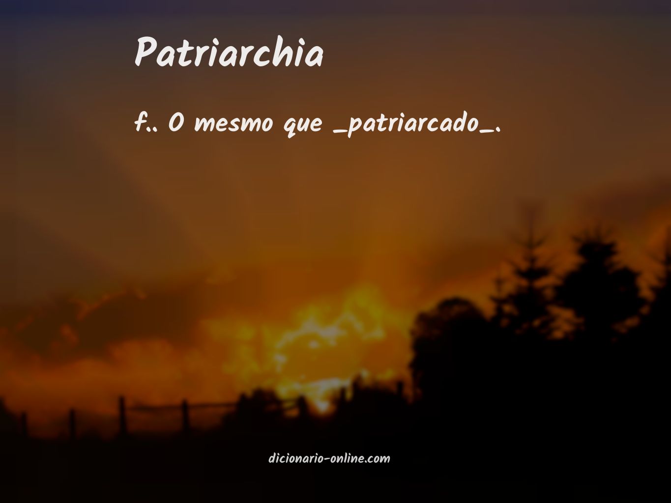 Significado de patriarchia