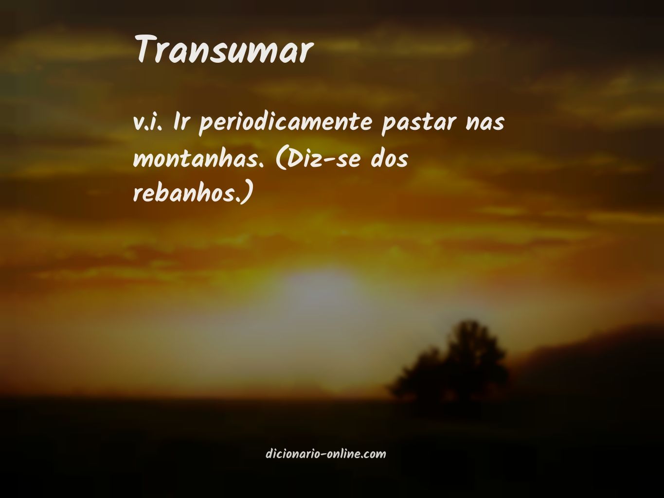 Significado de transumar