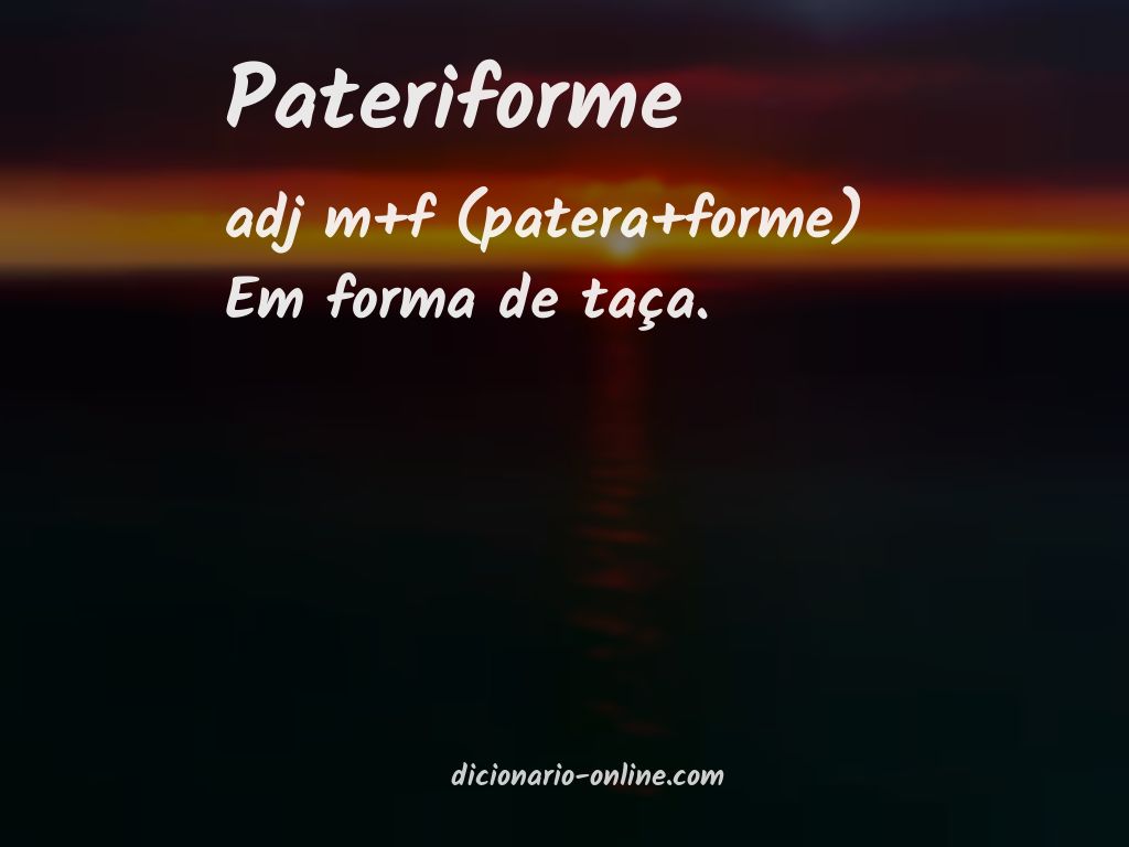 Significado de pateriforme