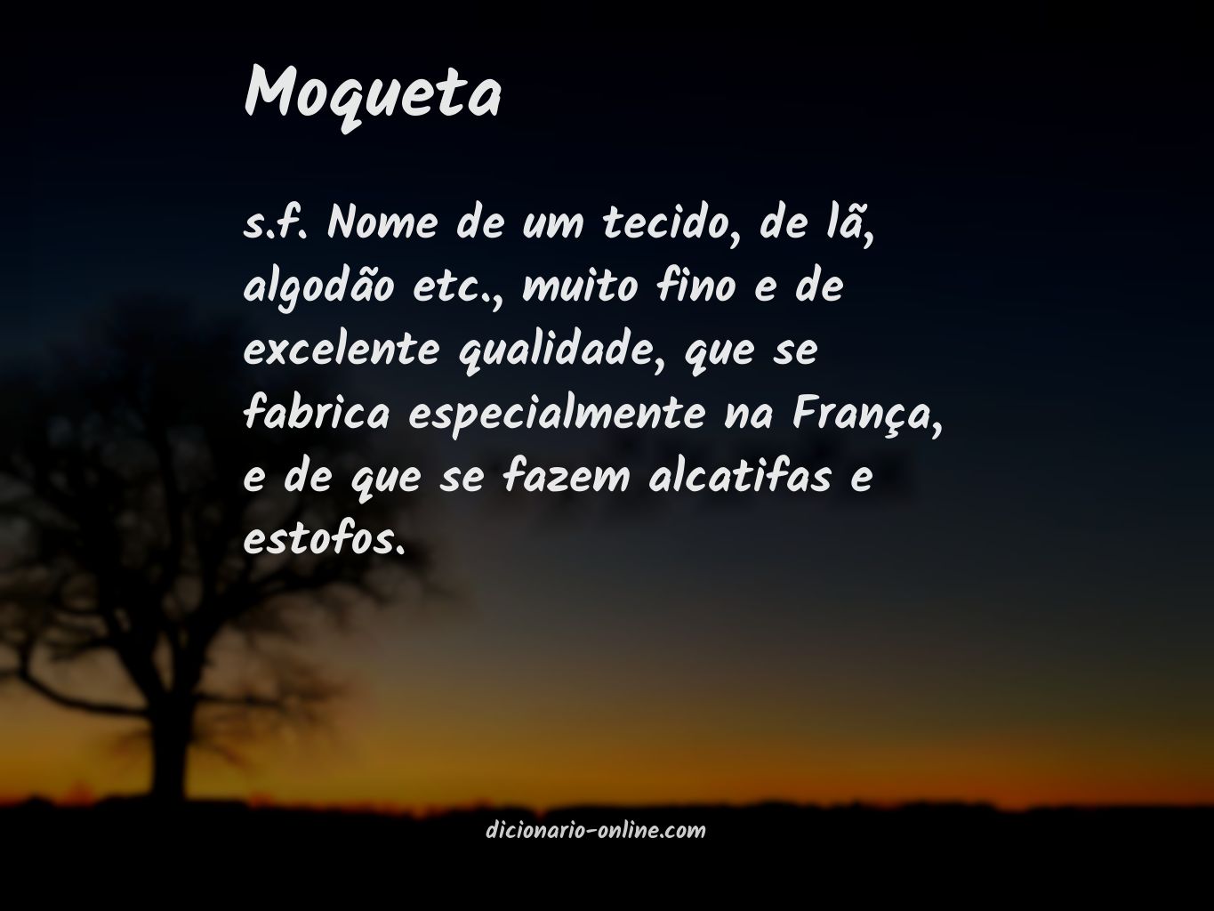 Significado de moqueta